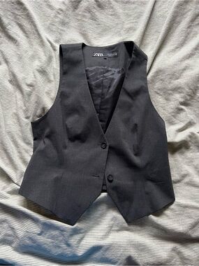 ZARA Men's Black Tailored Vest